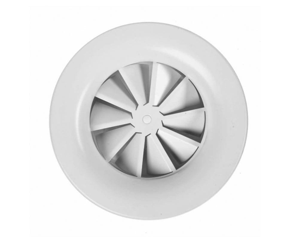 späth runder Deckendrallauslass DF-RE-GR 355 mit Düse, starre, gebogene Schaufeln, DN458mm,