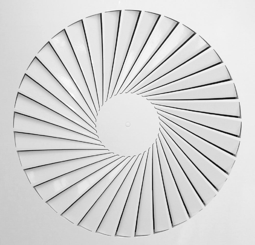 späth Deckendrallauslass DFRT 498mm x 498mm, feststehende, sternförmige Lamellen