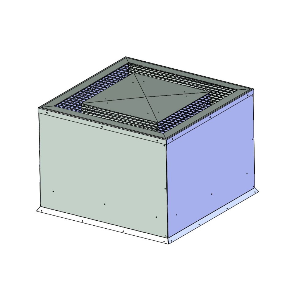 Helios HSDV 560 Haubenschalldämpfer mit vertikalem Luftaustritt