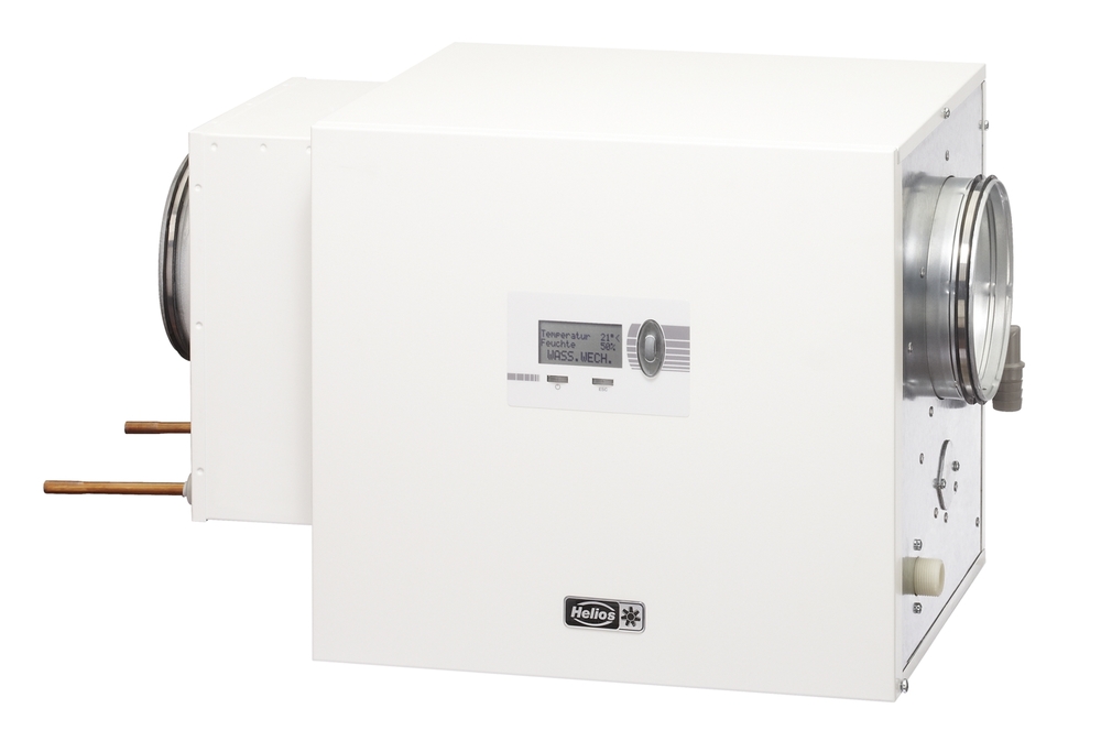 Helios KWL HB 250 WW L, KWL HygroBox, Zuluft links, WW-Vorheizung, 250 cm/h Volumenstrom