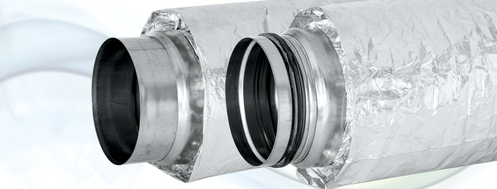 späth flexibler Hochleistungsschalldämpfer Muffe-Nippel NW100,L=1000, Dämmung=50mm