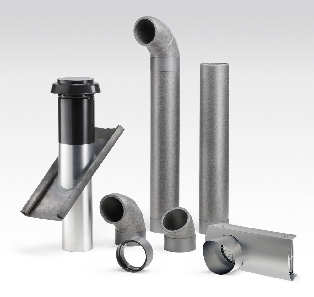 Helios IP 125/2000, IsoPipe Rohr mit Muffe DN 125 2000 mm lang