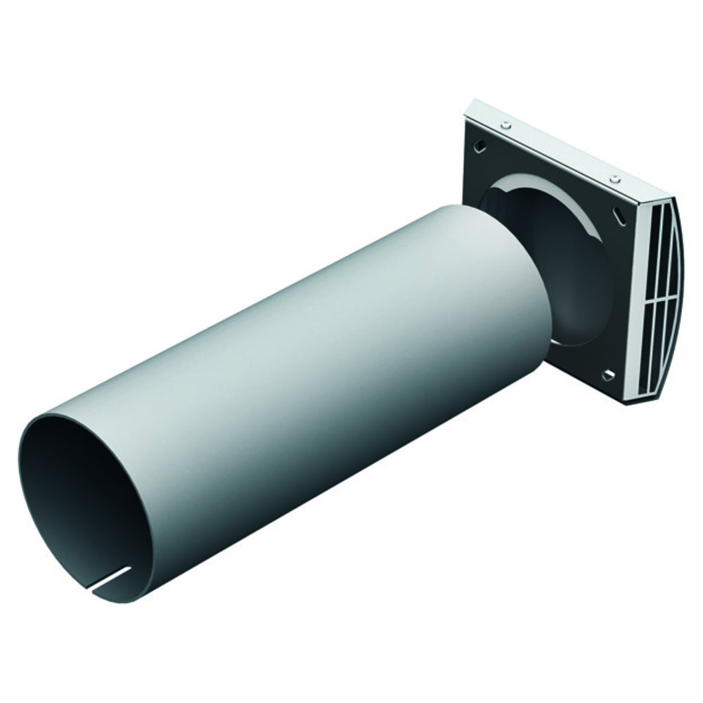 Helios KWL 45 RSF lang lackiert, Rohbauset Fassade mit Wandhülse u. Edelstahlblende