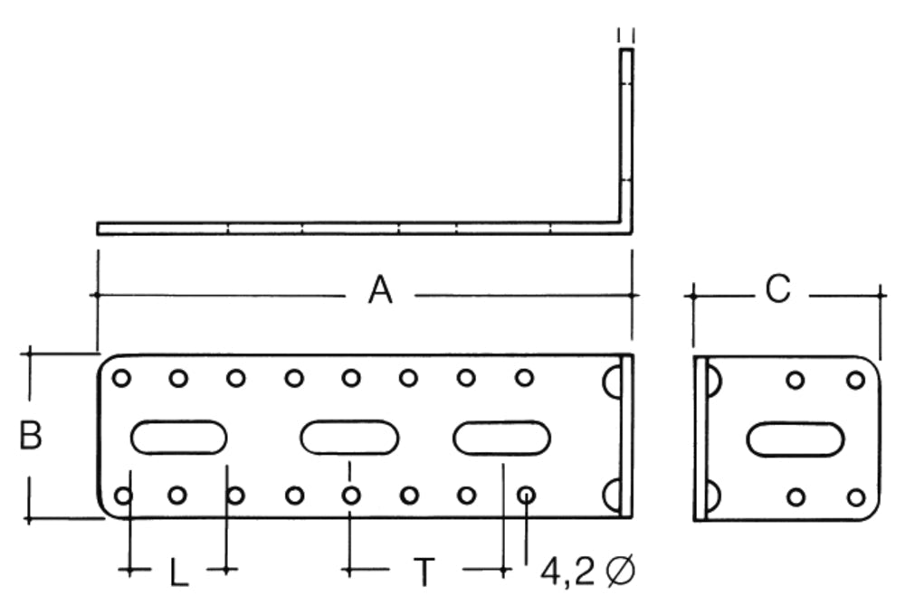 MEZ Aufhängeelement ELL-817, Breite 40mm, Länge 100mm