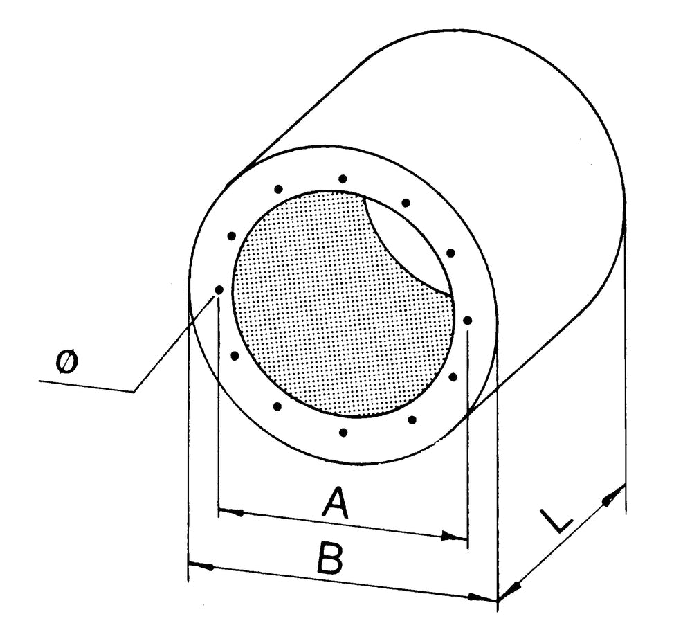 Helios RSD 400/1200, Rohrschalldämpfer für Flanschanschluß