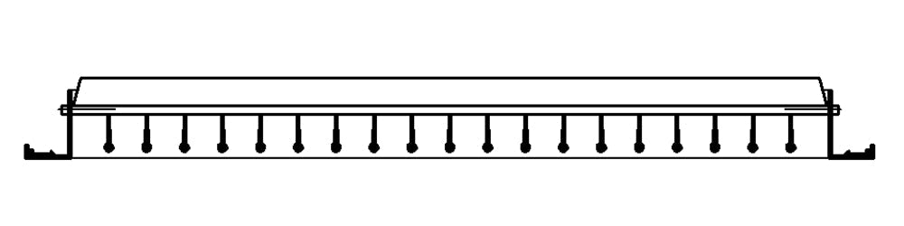 Schako Lüftungsgitter Typ AL12, LxH=1025x325mm