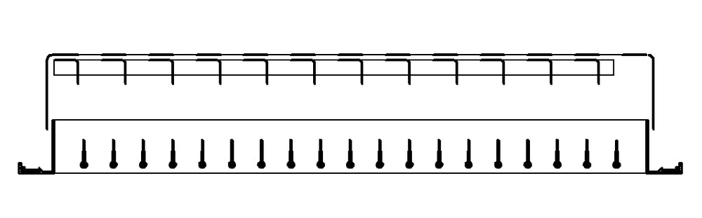 Schako Lüftungsgitter Typ AL15, LxH=825x125mm
