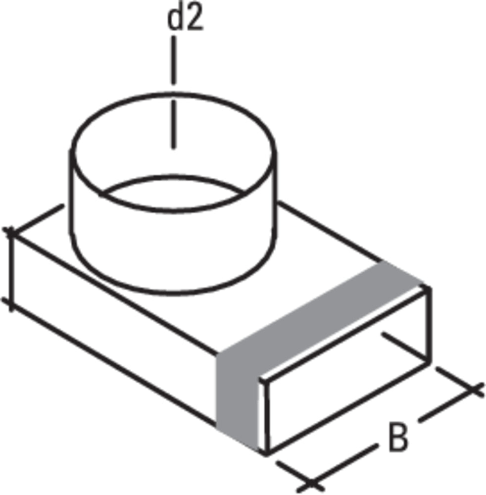 späth Flachkanal Endstück (Rohr) FK-ER, NW 80mm, B=180mm