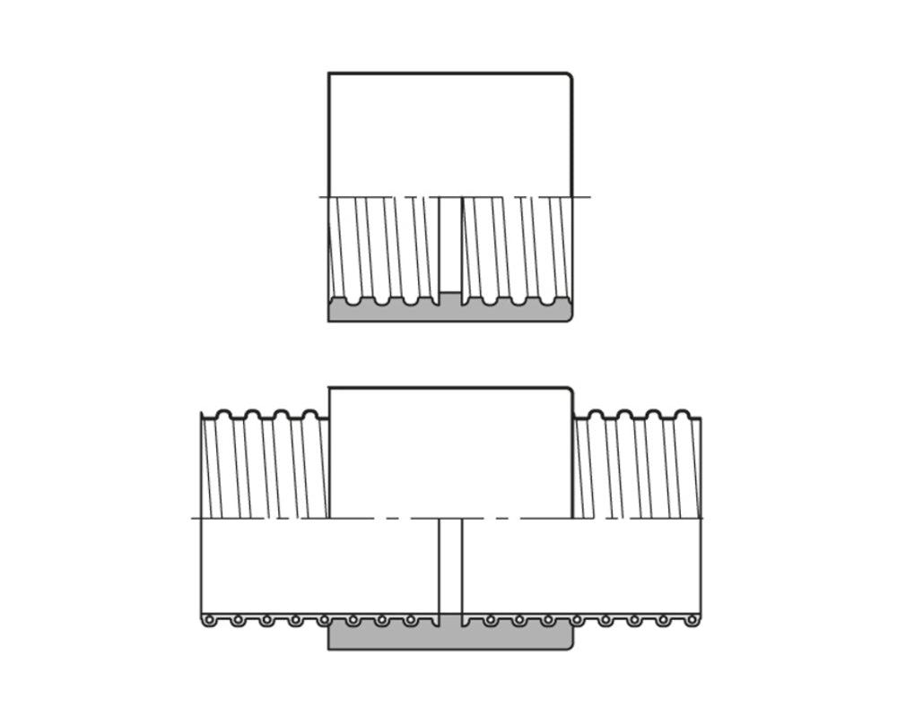 Norres Schraubverbinder: Verbinden/Verlängern/Reparieren von Spiralschläuchen, DN 38mm