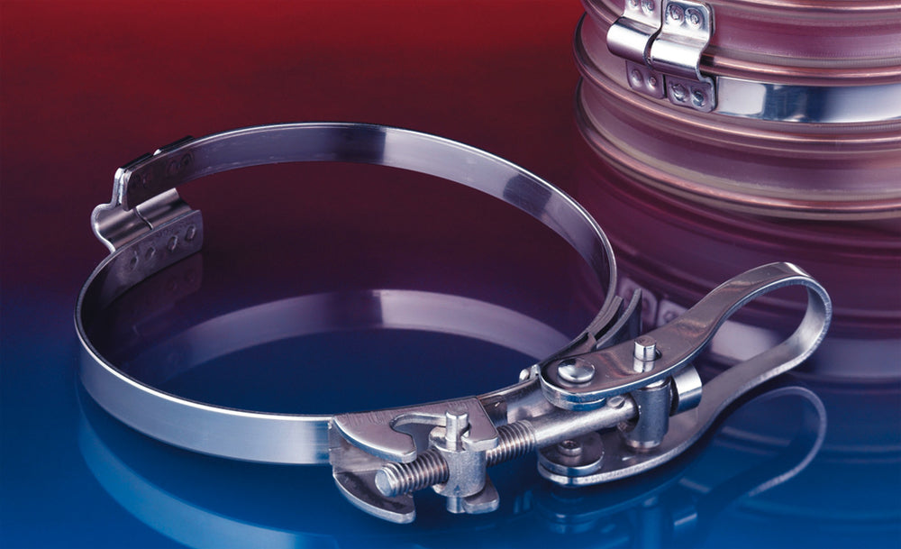 Norres Brückenschelle mit Schnellverschluss für gewellten Spiralschläuchen, DN 180mm