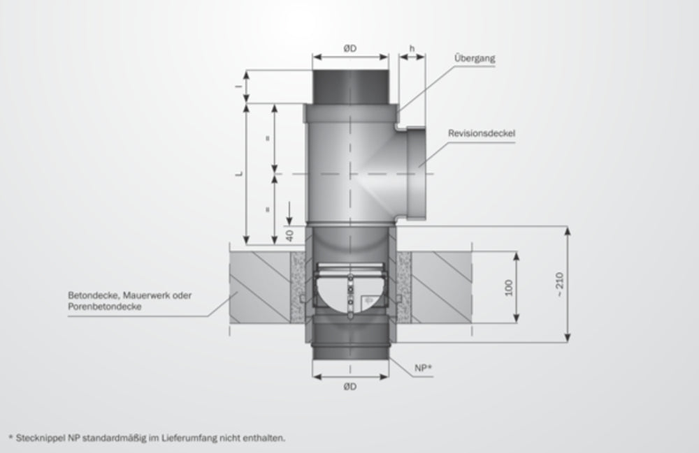 Strulik Revisions-T-Stück RT, NW 100mm