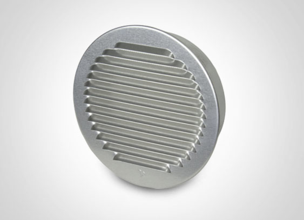 späth gepresstes Wetterschutzgitter WGR NW 224 mm mit Steckstutzen, Alu natur