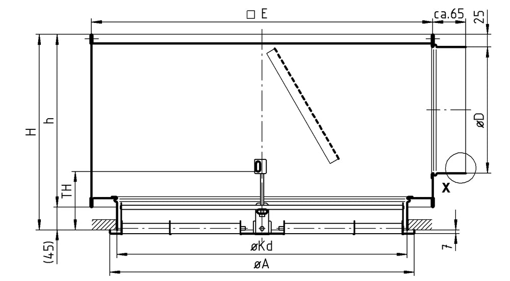 Schako Anschlusskasten SRK-A (Abluft, VM) zu DQJR..A, Größe 625
