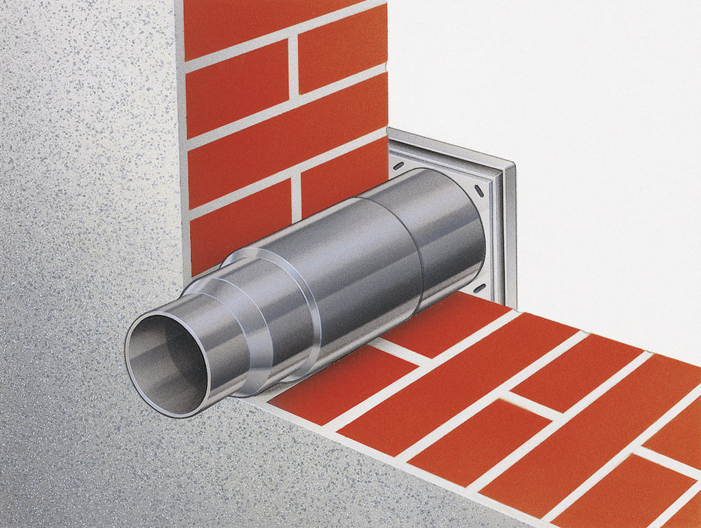 Helios TMK 125/150, Teleskop-Mauerkasten für Wand- durchführung, mit Stufen- stutzen DN 125/150/160