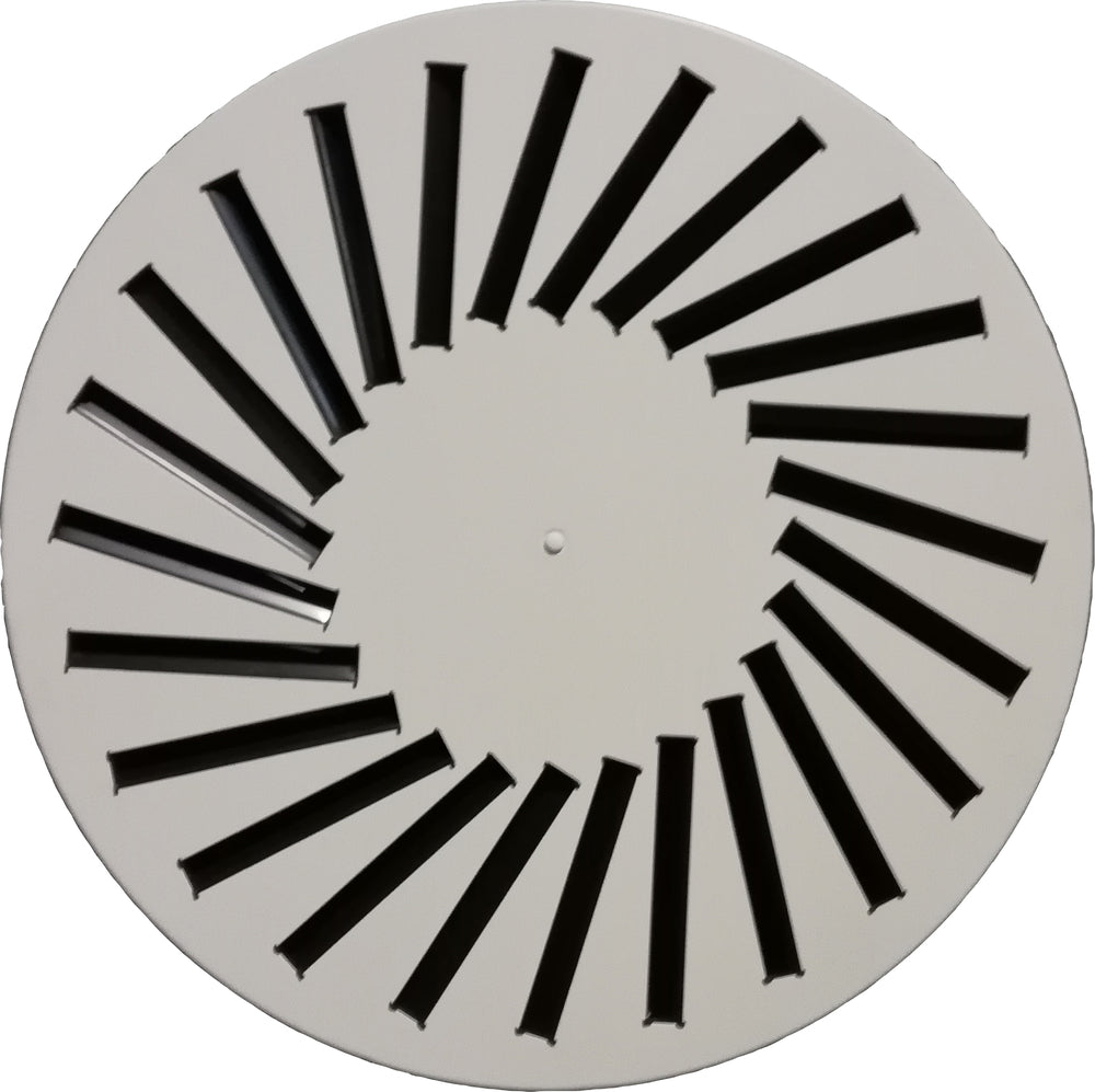 späth runder Deckendrallauslass DF-RO-C 594mm, 24 halbradiale Lamellen