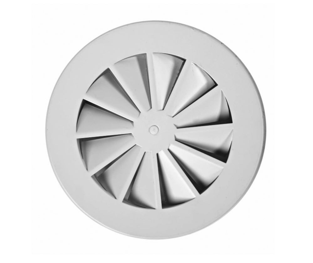 späth runder Deckendrallauslass DF-RE-C 500, starre, gebogene Schaufeln, DN594mm,