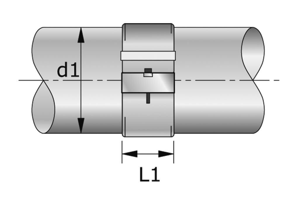 Metu-Form Rohrmuffe MUX (Glattrohr-System) NW 100/OHNE Kontaktband
