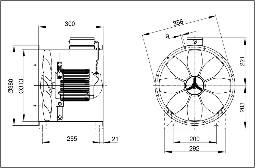 Maico Axial-Rohrventilator DZR 30/4 B