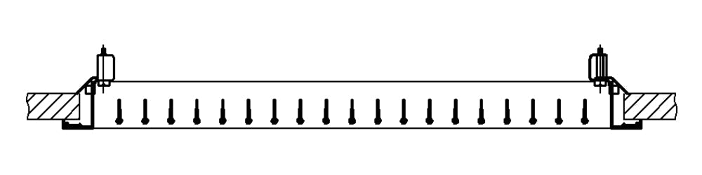 Schako Lüftungsgitter Typ AL11, LxH=525x225mm