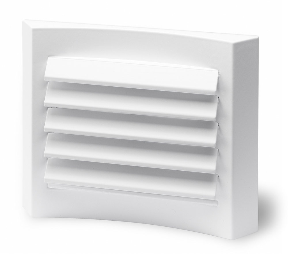 Helios LGM 100, Lüftungsgitter aus Aluminium, weiß lackiert, für Lüftungs- öffnungen DN 100 mm