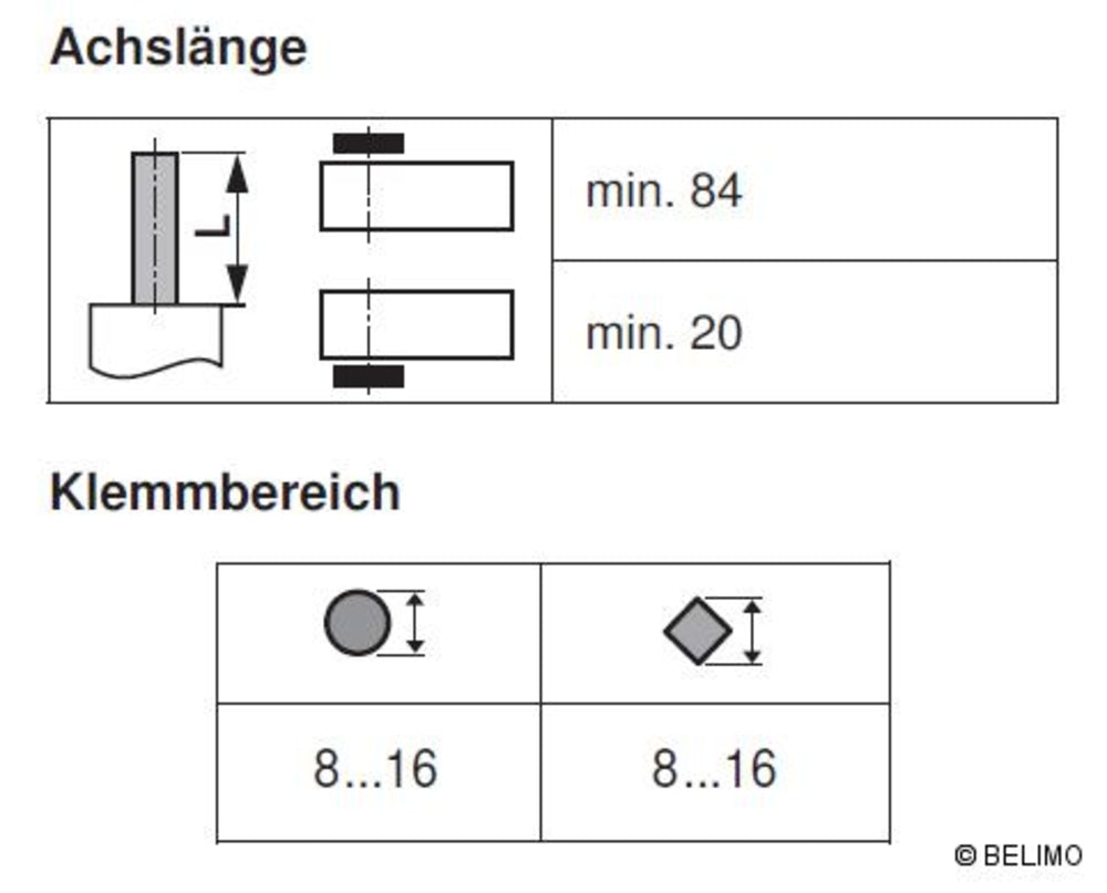 Belimo Federrücklaufantrieb, Auf-Zu, AC/DC 24 V, 4 Nm LF24