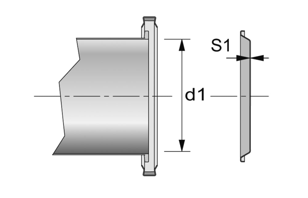 Metu-Form Enddeckel (Parallelflansch-System) NW 600