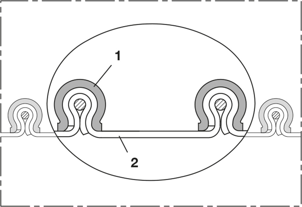 Norres Gewebeschlauch, hitzebeständig + flexibel, DN 160mm, L= 6m, CP HYP 450