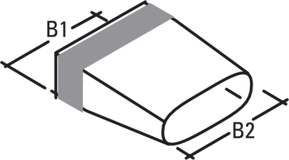 späth Flachkanal Übergang (asymmetrisch) FK-Ü, NW 125mm, B=180mm