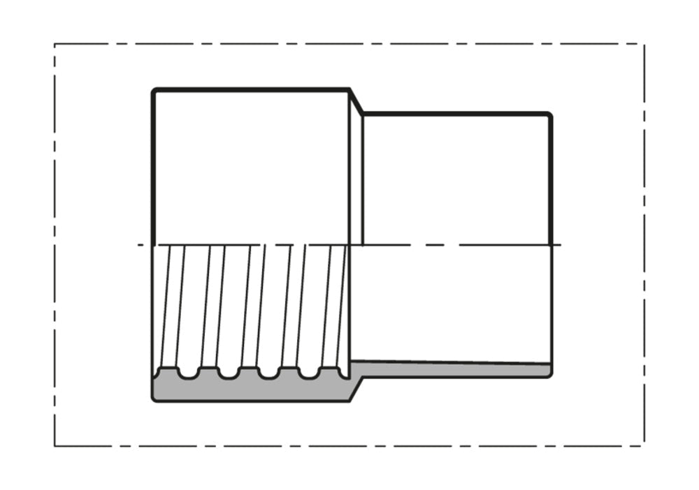 Norres elektrisch leitfähige Muffe (schwarz) für EVA Schläuche, für DN 38mm