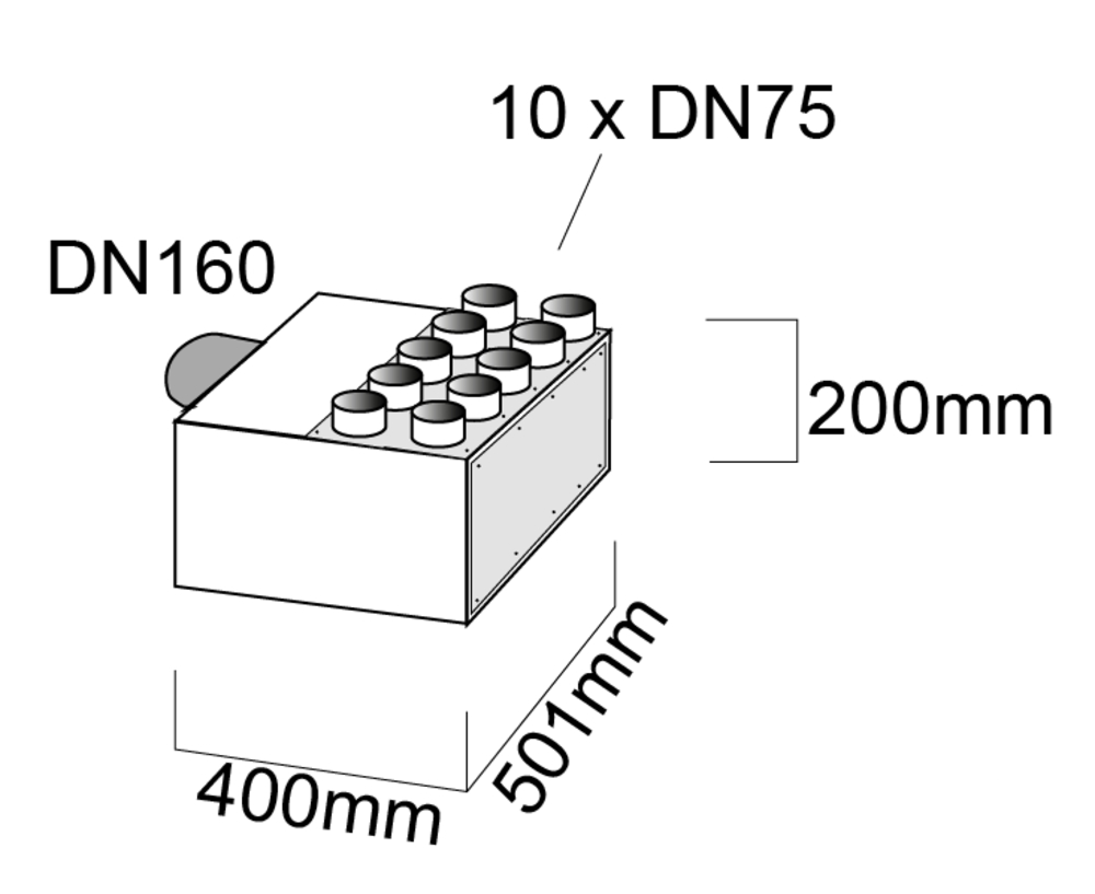 späth FlexRohr Verteilerkasten FR-VK/10-75/160