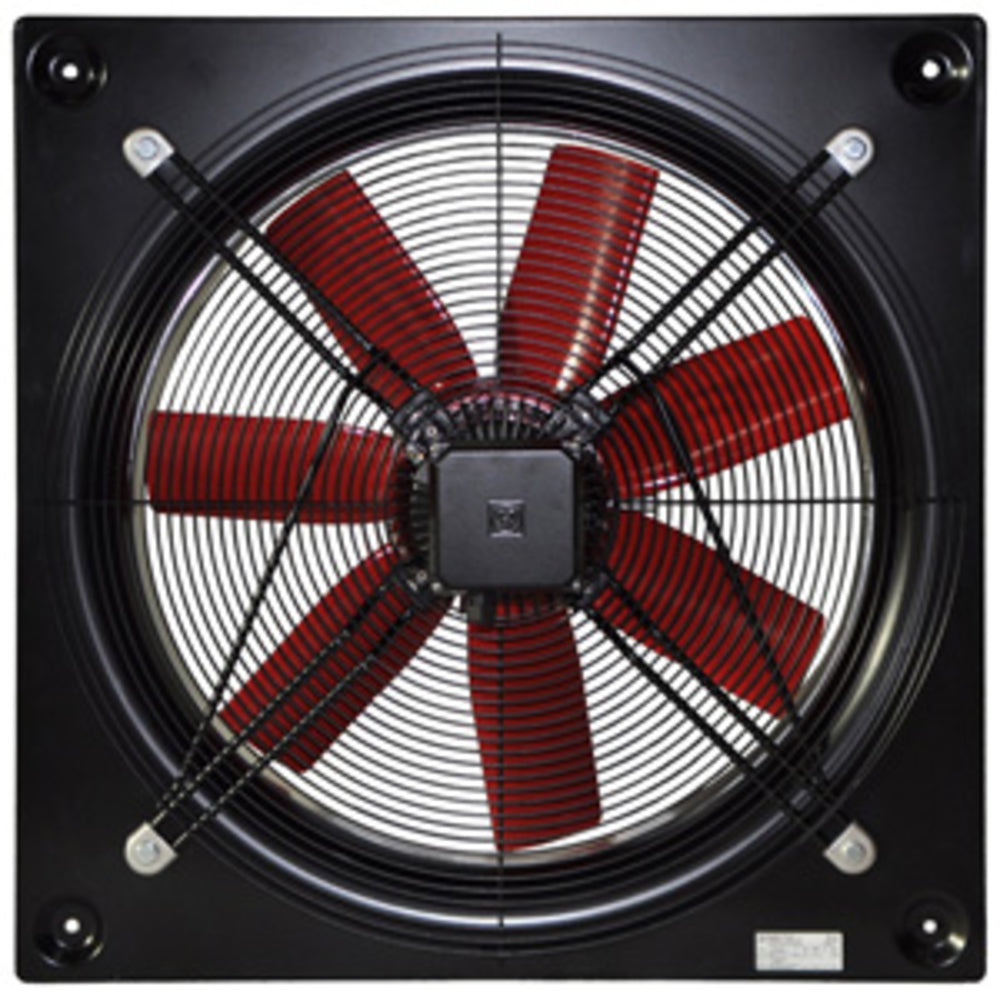 S&P Axial-Wandventilator HCBT/4-355/H-Ex mit quadratischer Wandplatte, explosionsgeschützt, DN355