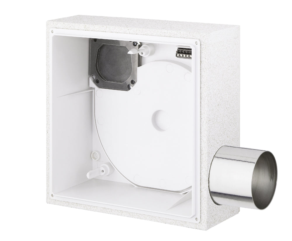 Helios ELS-GUBRZR, UP-Gehäuse mit Brandschutzklappe, -ummantelung  Zweitr. rechts, Ausbl. rückstg