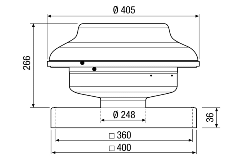 Maico Mini-Radial-Dachventilator EHD 25