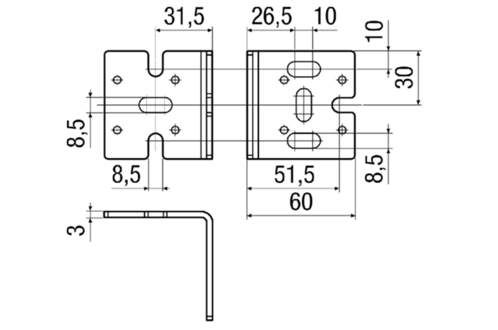 Maico Befestigungswinkel Universal WS-BWU 160