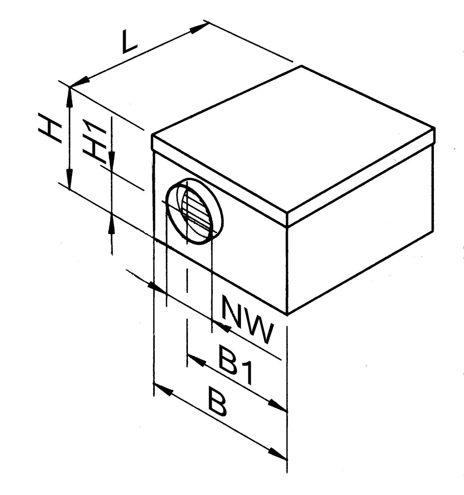 Helios SILENTBOX SB 200 C, 230V schallgedämmter Radial-Rohrventilator