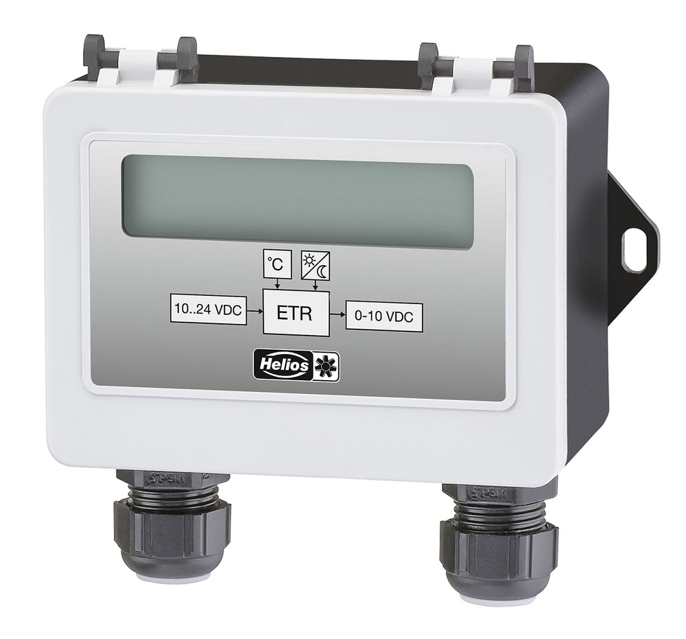 Helios ETR, elektr. Temperaturregler für EC- und AC-Ventilatoren mit FU 24V / 0-10V