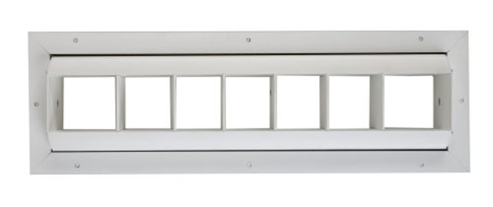 späth Weitwurfauslass DF-47, Abm. 1067x380mm für Kanalanschluss, RAL 9010