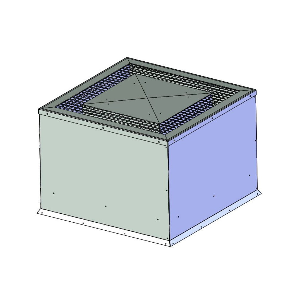 Helios HSDV 355 Haubenschalldämpfer mit vertikalem Luftaustritt