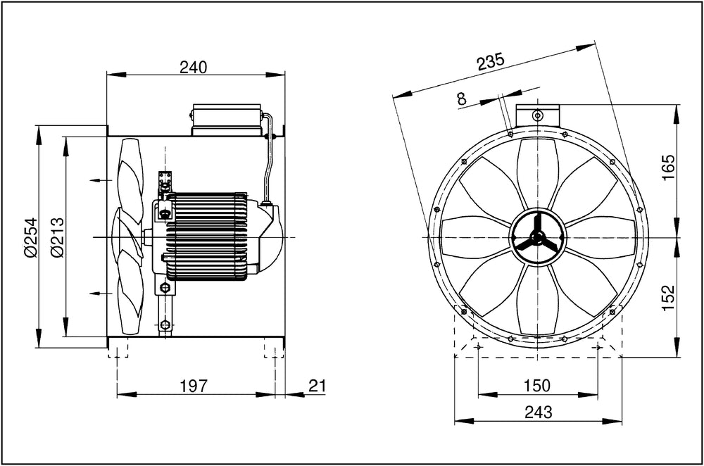 Maico Axial-Rohrventilator EZR 20/2 B