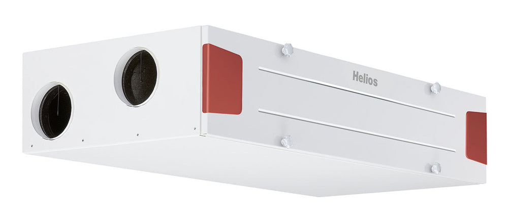 Helios KWL EC 340 D R, KWL-Deckengerät rechts mit WRG EC-Motoren Auto-Bypass und Web-Server