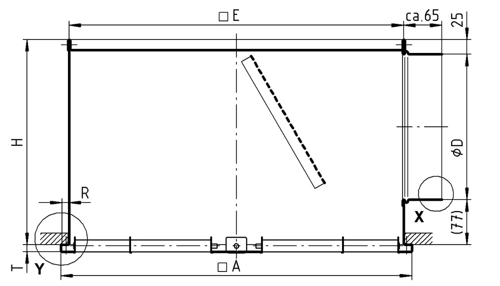Schako Anschlusskasten SAK-A (Abluft) zu DQJA..A, Größe 800
