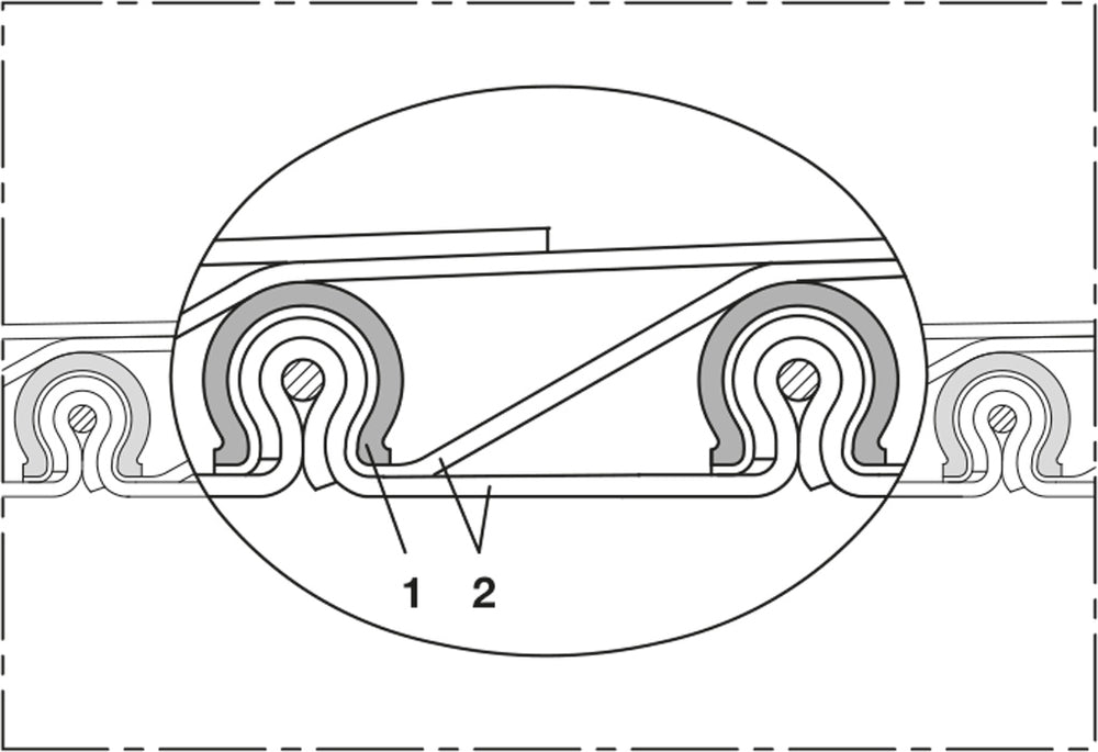 Norres Hochtemperaturschlauch, hitzebeständig (+550°C), DN 115mm, L= 3m, CP HiTex 485