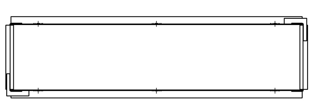 Schako Einbaurahmen zu Lüftungsgitter KG, LxH=415x65mm
