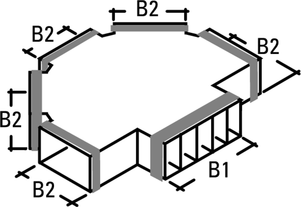 späth Flachkanal 5-fach Verteilerkasten FK-VK5, B1/B2=220/5x140mm