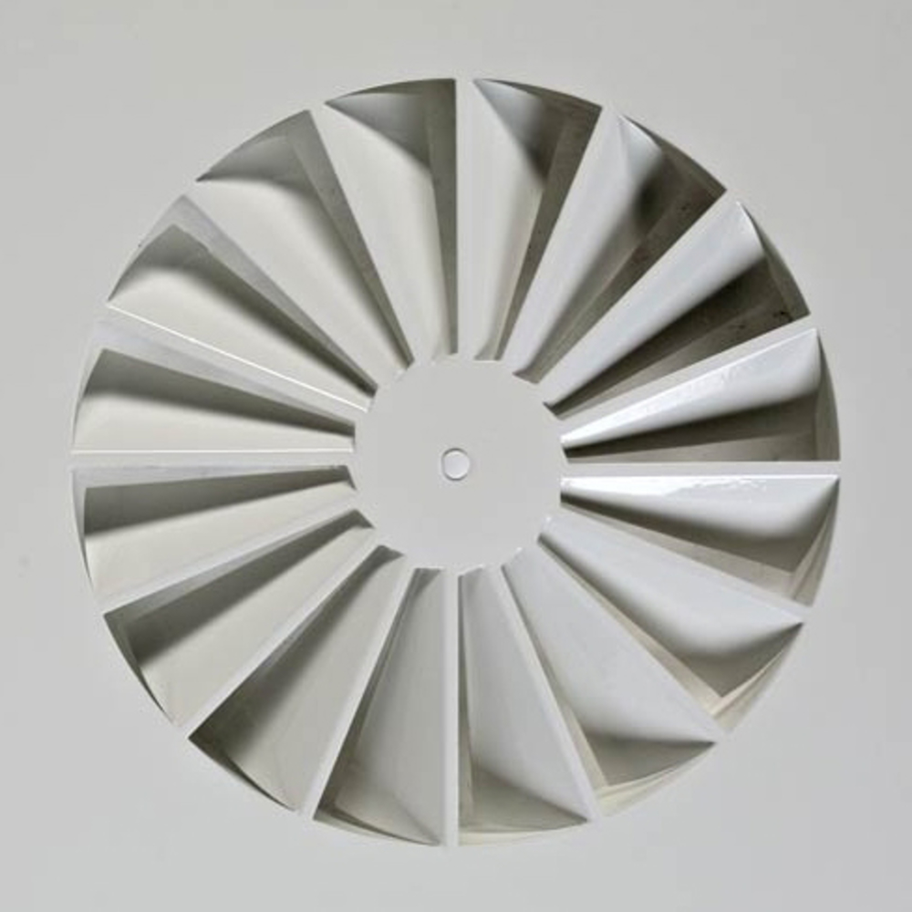 späth Deckendrallauslass DF-RE 160, starre, gebogene Schaufeln, 213x213mm,