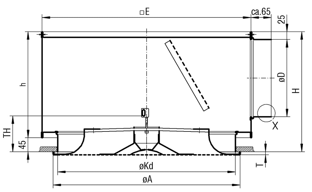 Schako Anschlusskasten SRK-Z (Zuluft, VM) zu PIL-R..Z, Größe 500