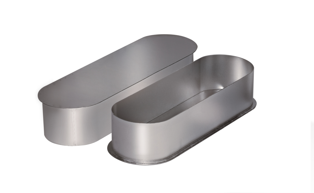 m+a Enddeckel EDO oval, BxH=260x50mm, Einstecktiefe=45mm