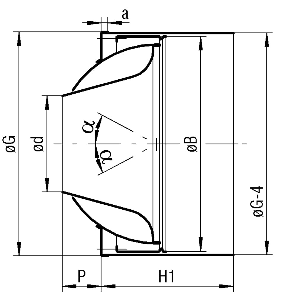 Schako Weitwurfdüse Typ WDA-W , 175mm