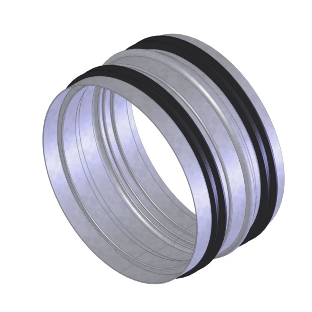 Helios RVBD 125 K, Rohrverbinder kurz Stutzen DN 125 mit Dichtung Rohrseite/Geräteseite