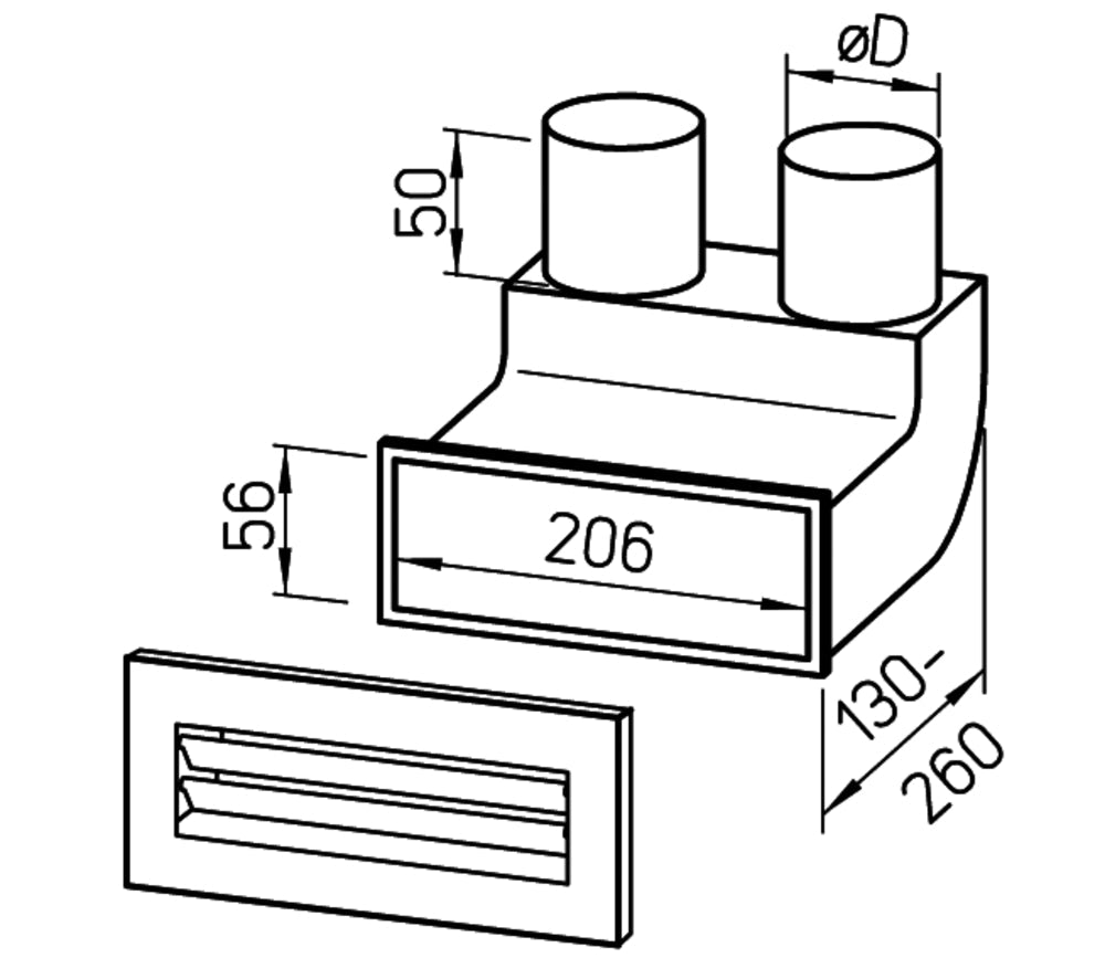 Helios FRS-WBS 2-75, FlexPipe Winkelbogen-Set, 2 x DN 75 mm